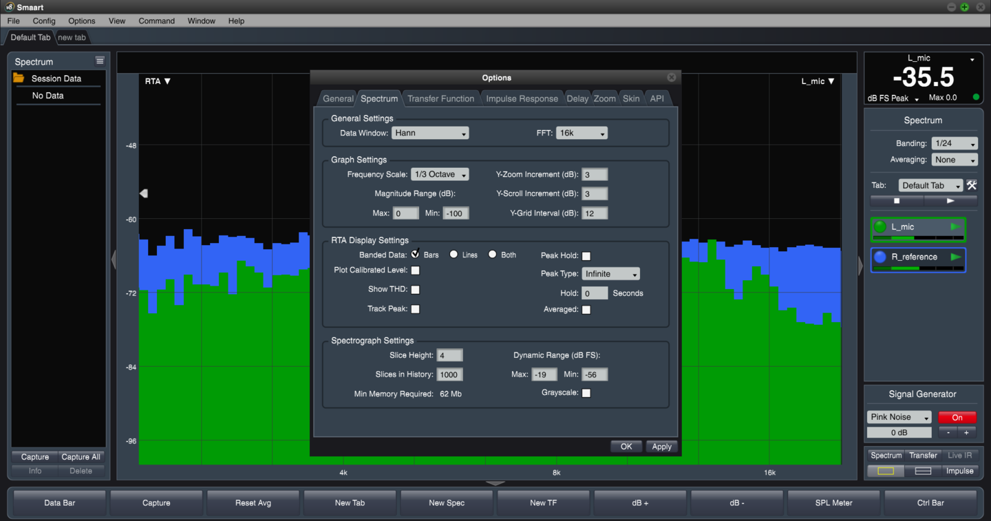 Smaart v8 Full Version 設定表示()